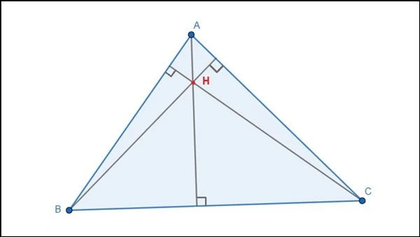 Tính chất của trực tâm trong tam giác: Lý thuyết và các dạng bài tập Ôn tập Toán lớp 7