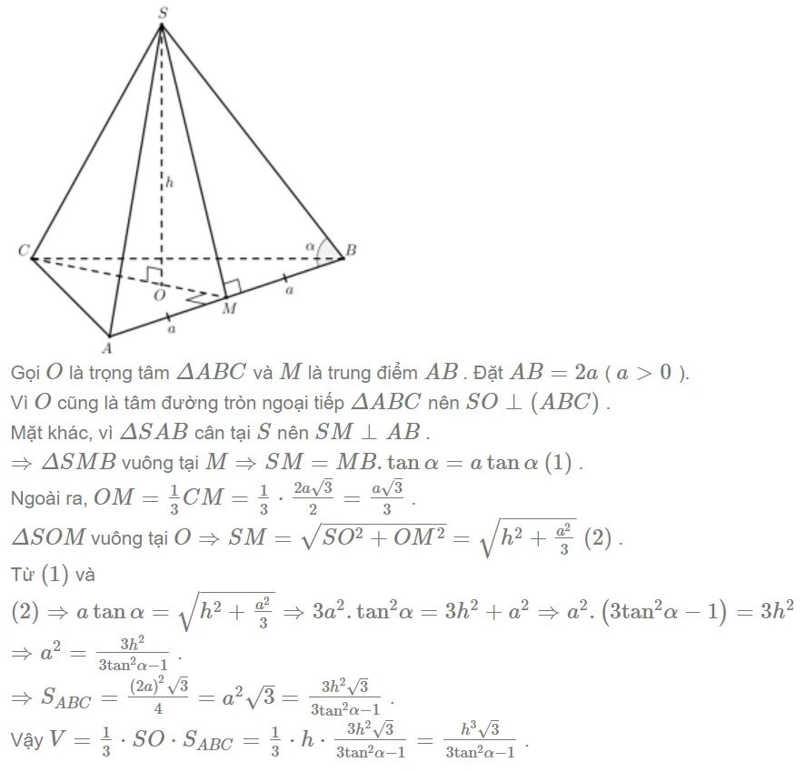 12 Công Thức Tính Thể Tích Khối Chóp Kèm Ví Dụ Cụ Thể