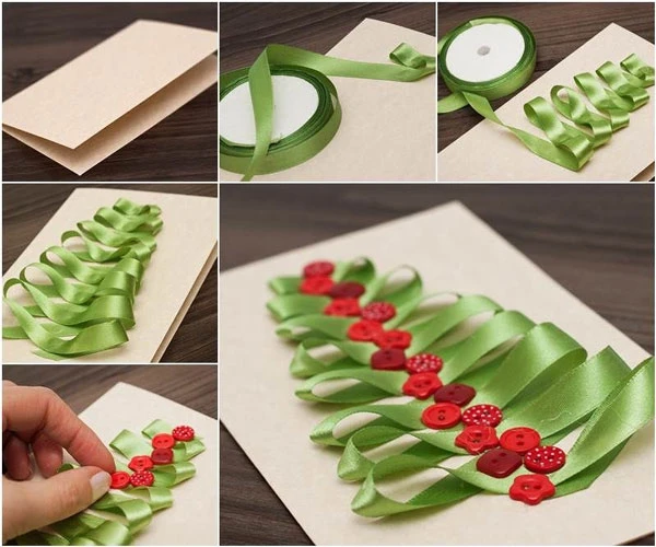 Trang trí thiệp Giáng sinh với nguyên liệu cơ bản