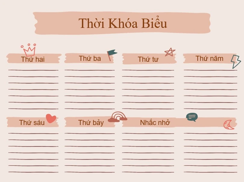 30+ mẫu trang trí thời khoá biểu đẹp, tạo hứng thú học tập