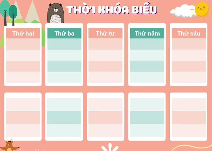 30+ mẫu trang trí thời khoá biểu đẹp, tạo hứng thú học tập