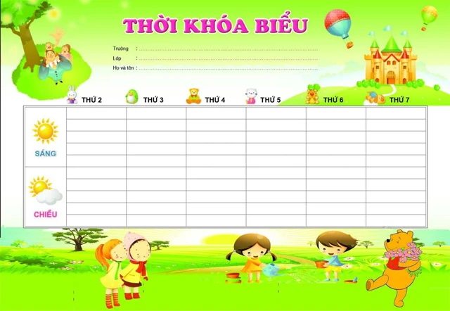 30+ mẫu trang trí thời khoá biểu đẹp, tạo hứng thú học tập