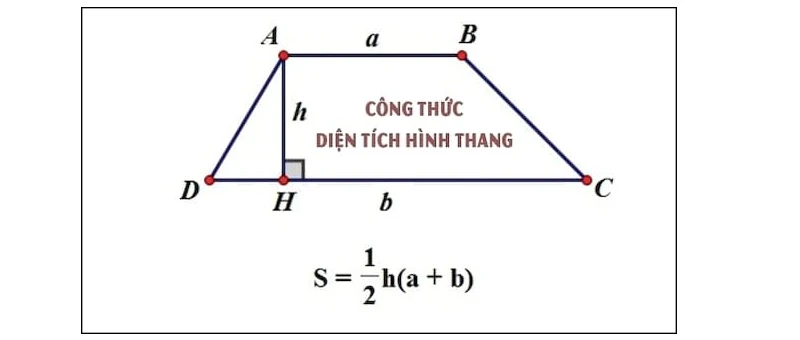 Cách tính diện tích hình thang & bài tập thực hành kèm đáp án chi tiết