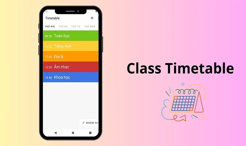 Hướng dẫn cách làm thời khóa biểu trên điện thoại