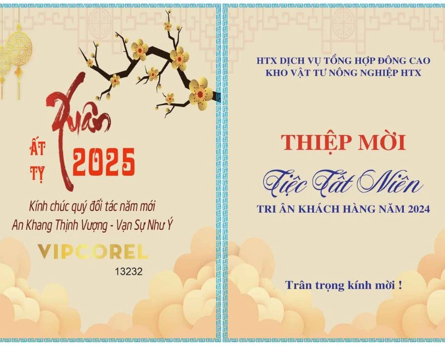 Top 10+ mẫu thiết kế thiệp mời tất niên 2024 đẹp cho Công ty