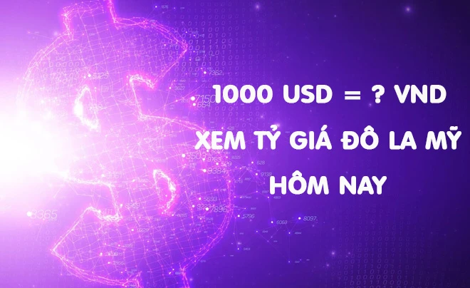 1000 Đô bằng bao nhiêu tiền Việt? Hôm nay