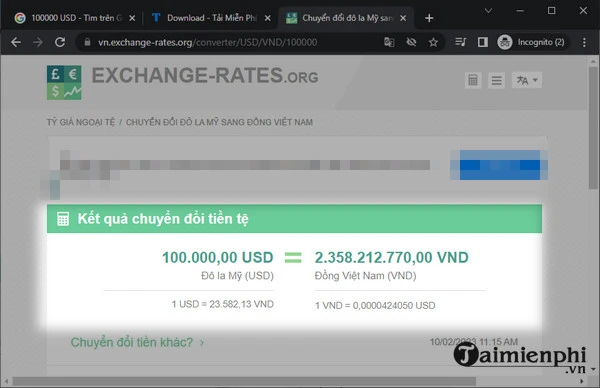 100.000 USD bằng bao nhiêu tiền Việt Nam? cách đổi USD sang VND