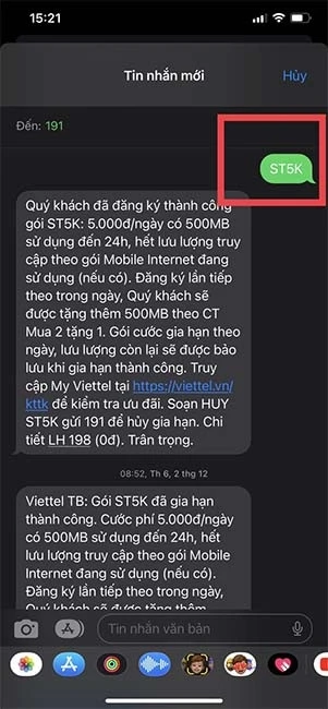 Cách đăng ký 3G Vietnamobile 1 ngày 5K đơn giản