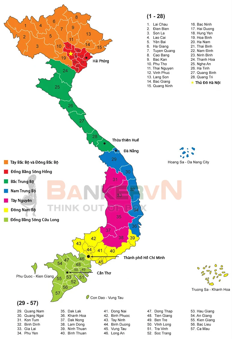 Top 20 tỉnh rộng nhất Việt Nam và nét đặc trưng từng vùng