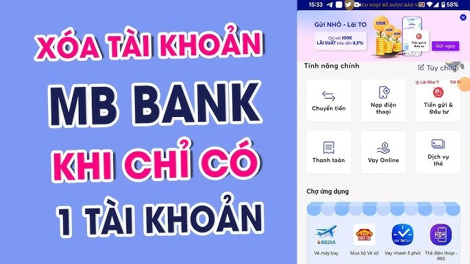 Hướng dẫn xóa tài khoản MBBank chỉ với một tài khoản